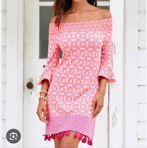 Cabana Life Coral Smocked Dress